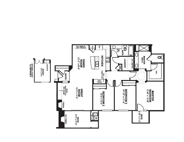Floorplan with Study Option Post